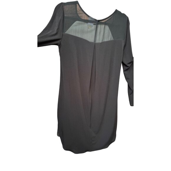 Julia Jordan Abstract Print Black & White Blouse With Blue Accents  Size 4 - Picture 7 of 8